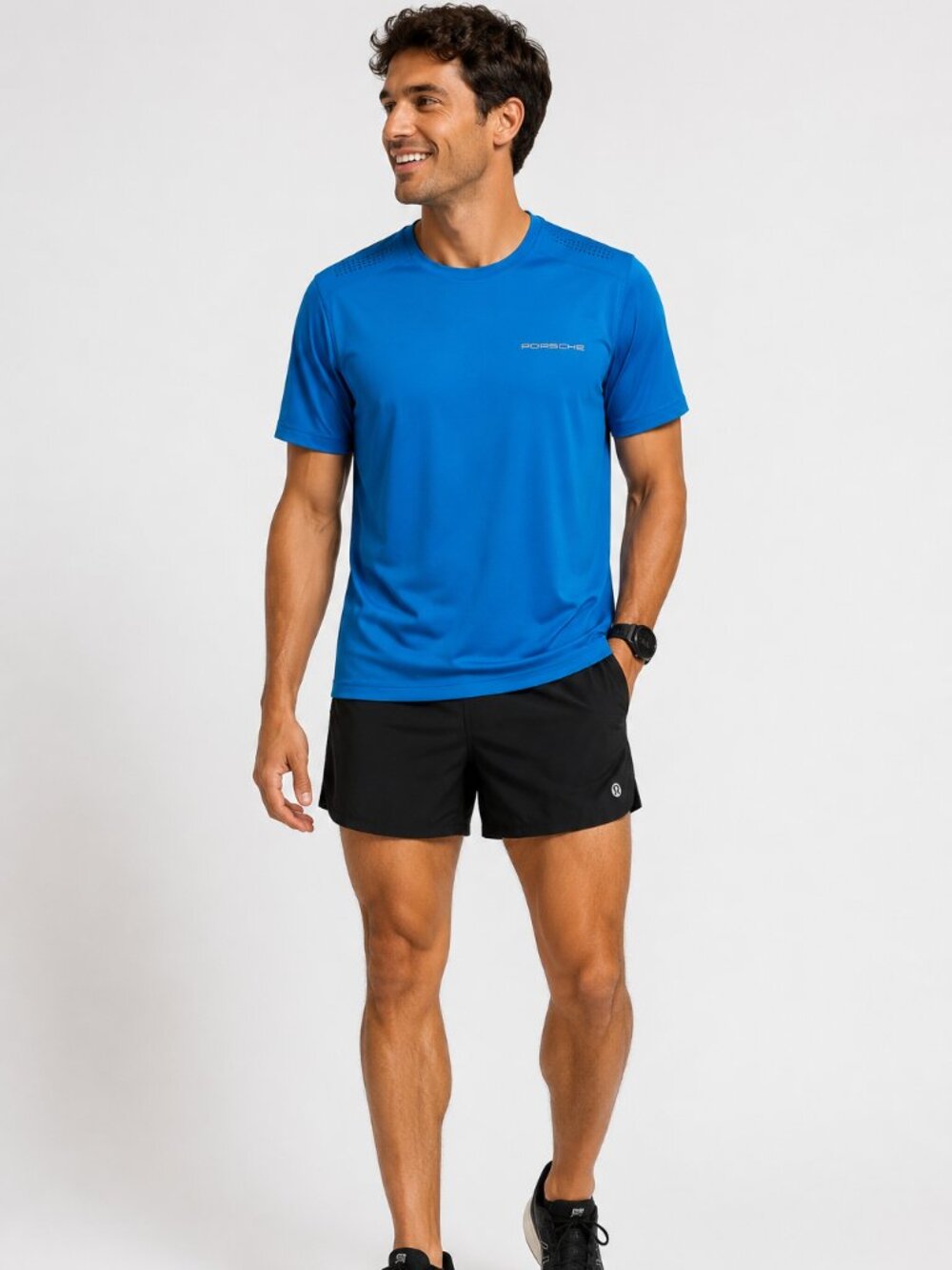 Porsche Design Men's Performance Blue Athletic T-Shirt - Size Medium